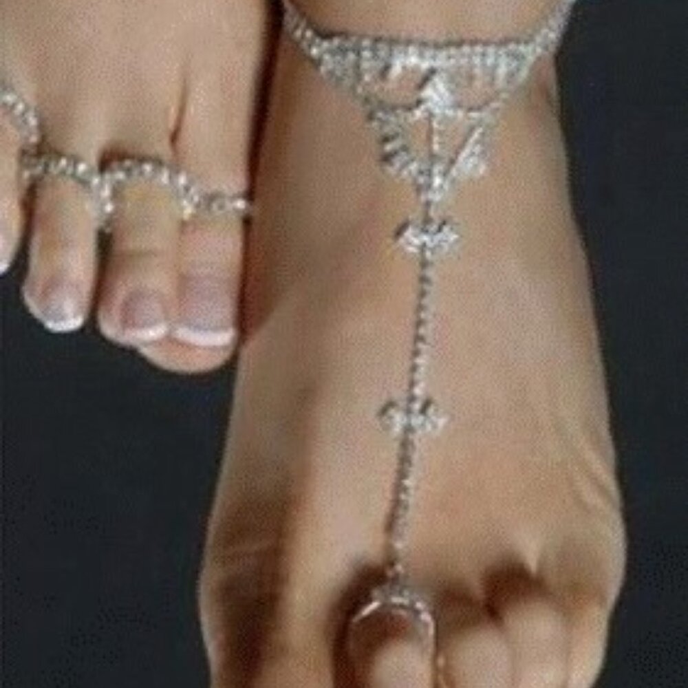 Ladies Sexy‎ Rhinestone Toe and Ankle Jewelry Cosmetic Jewelry SL025